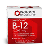 PROTOCOL FOR LIFE BALANCE Nutri-Dose B-12, botella, facilita dosis diaria para energía sostenida