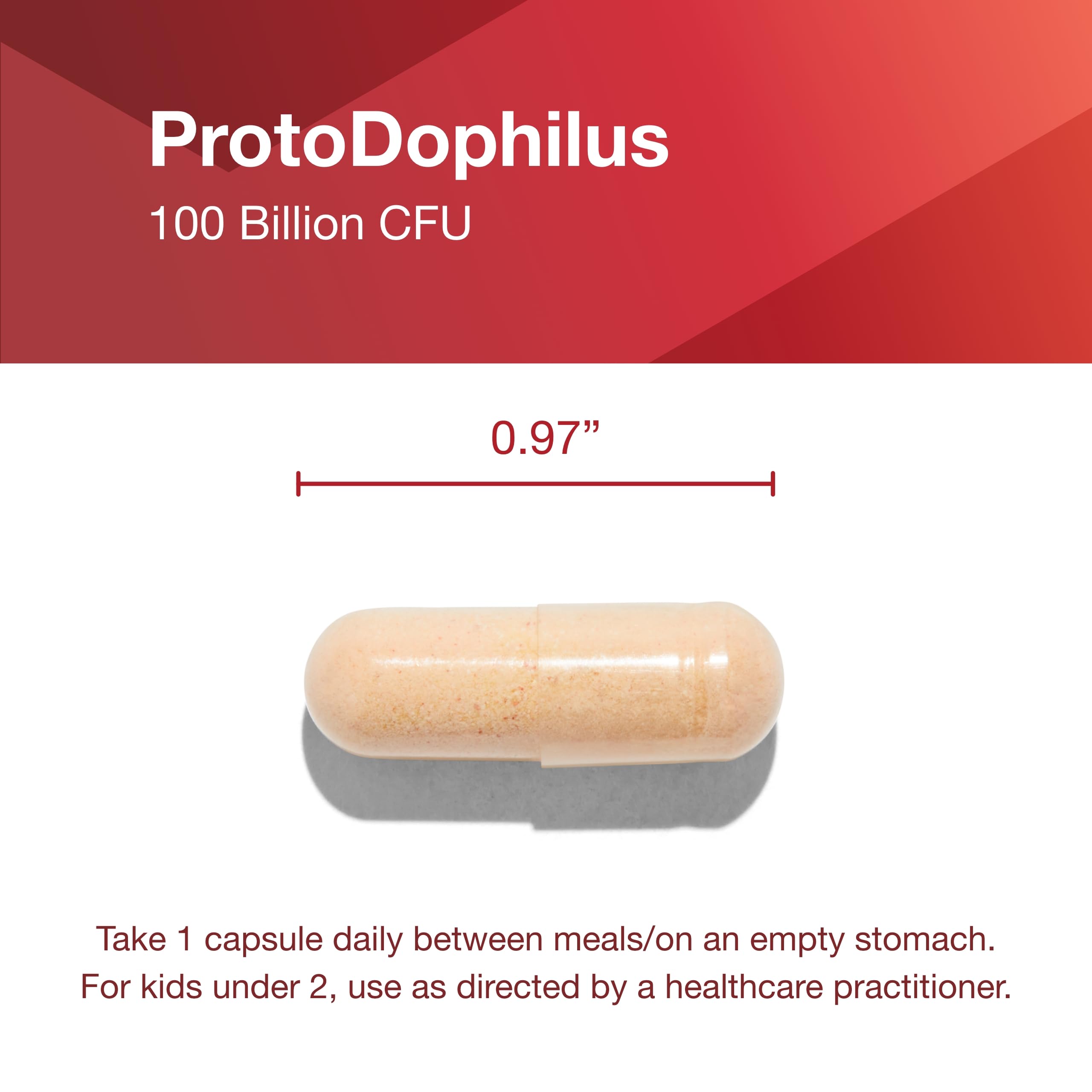 Cápsulas Proto Dophilus en primer plano para toma diaria.