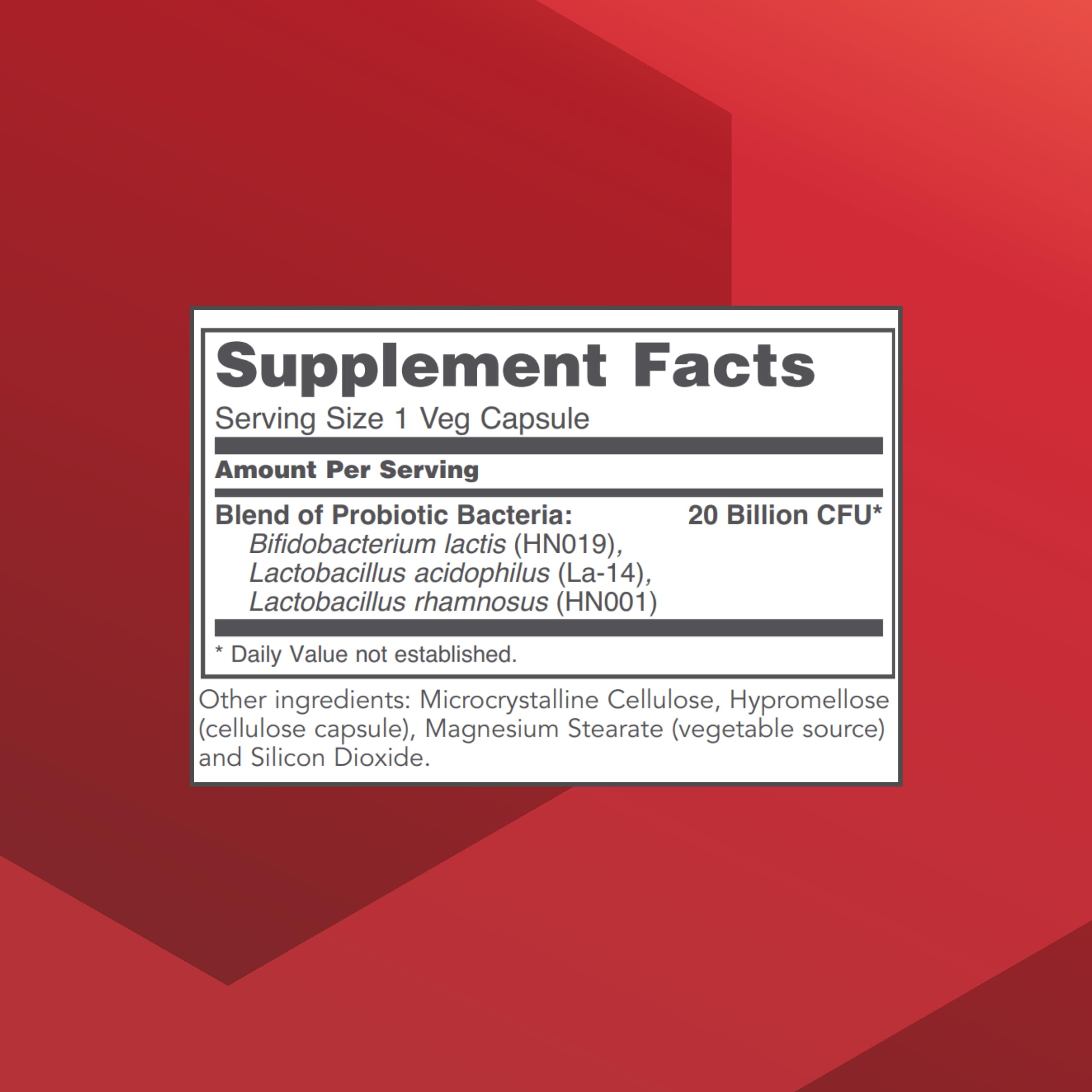 Etiqueta de ProtoDophilus Woman que destaca Lactobacillus y beneficios de bienestar digestivo.