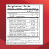 PROTOCOL FOR LIFE BALANCE Protozymes: envase de tabletas masticables para apoyar la lactosa