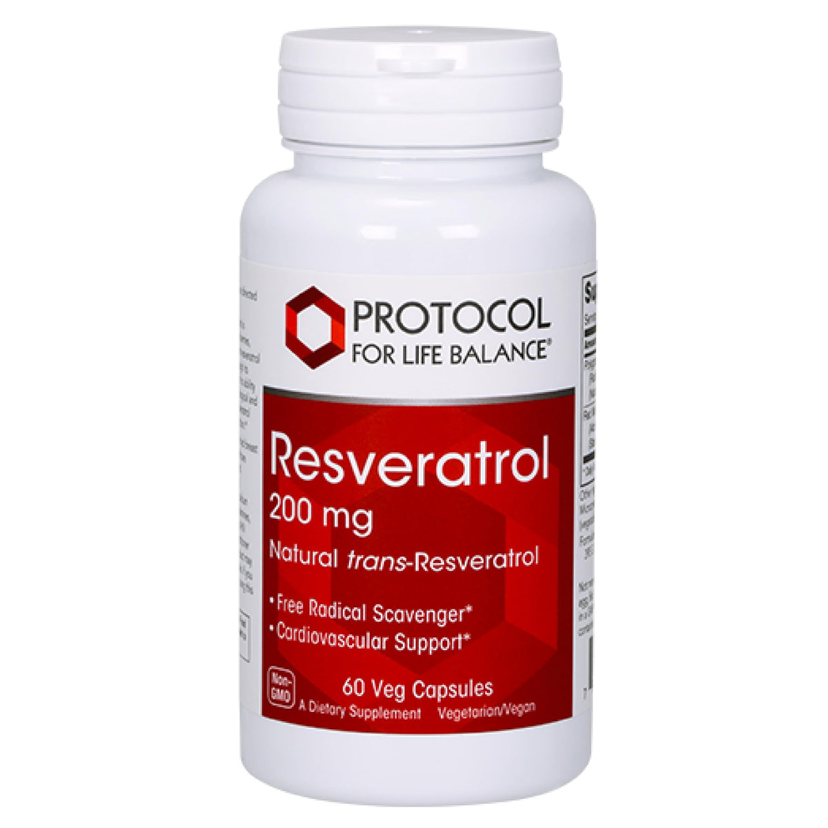 PROTOCOL FOR LIFE BALANCE Resveratrol, botella visible para uso diario