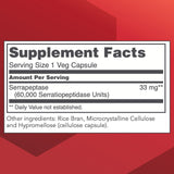 PROTOCOL FOR LIFE BALANCE Serrapeptase, cápsulas vegetales, soporte para el sistema inmune.