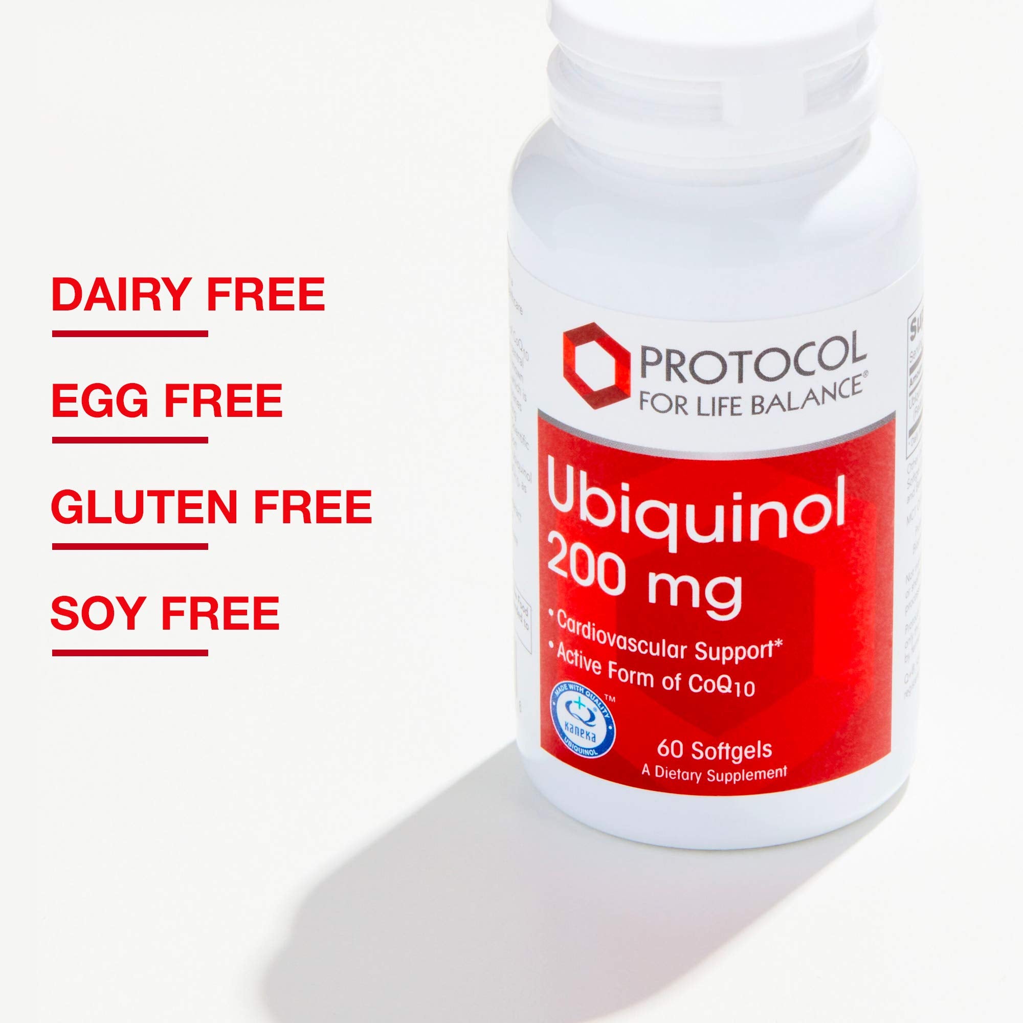 PROTOCOL FOR LIFE BALANCE Ubiquinol 200mg: libre de soja y lácteos para dietas sensibles.