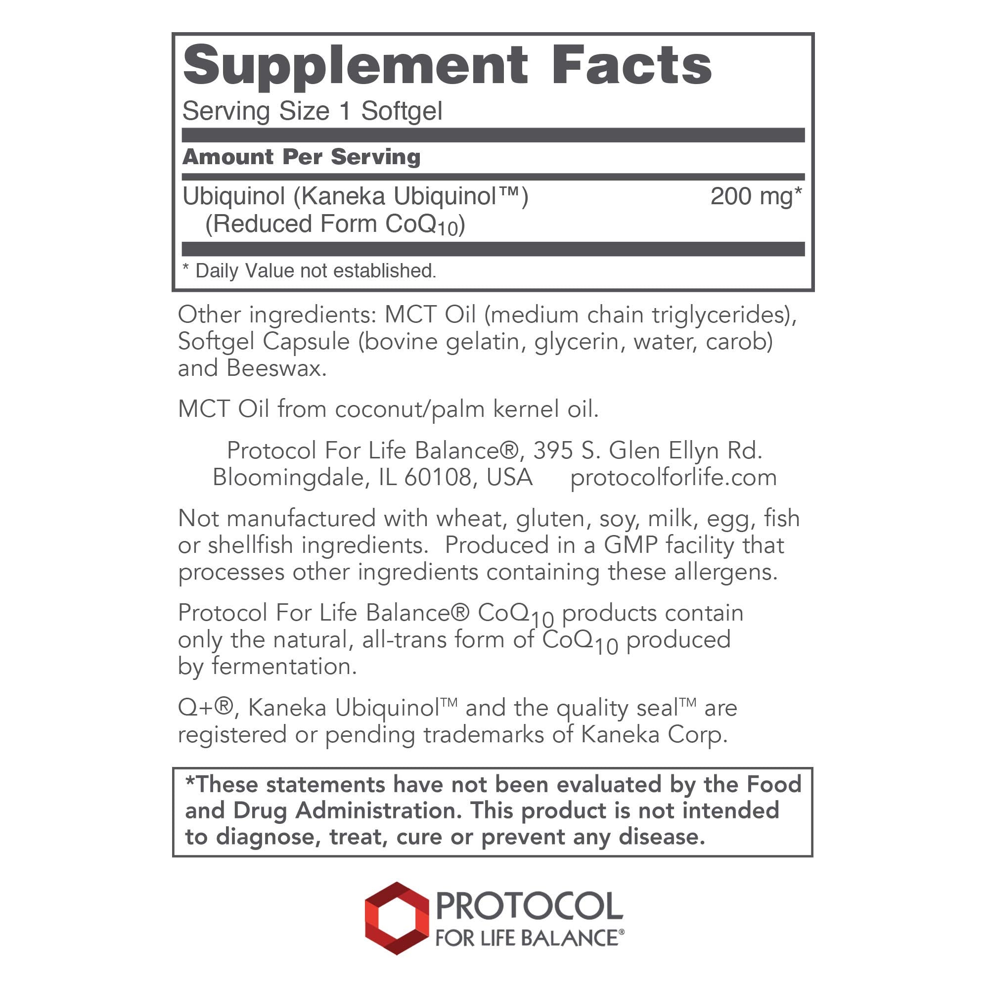 PROTOCOL FOR LIFE BALANCE Ubiquinol 200mg: soporte para un corazón sano.