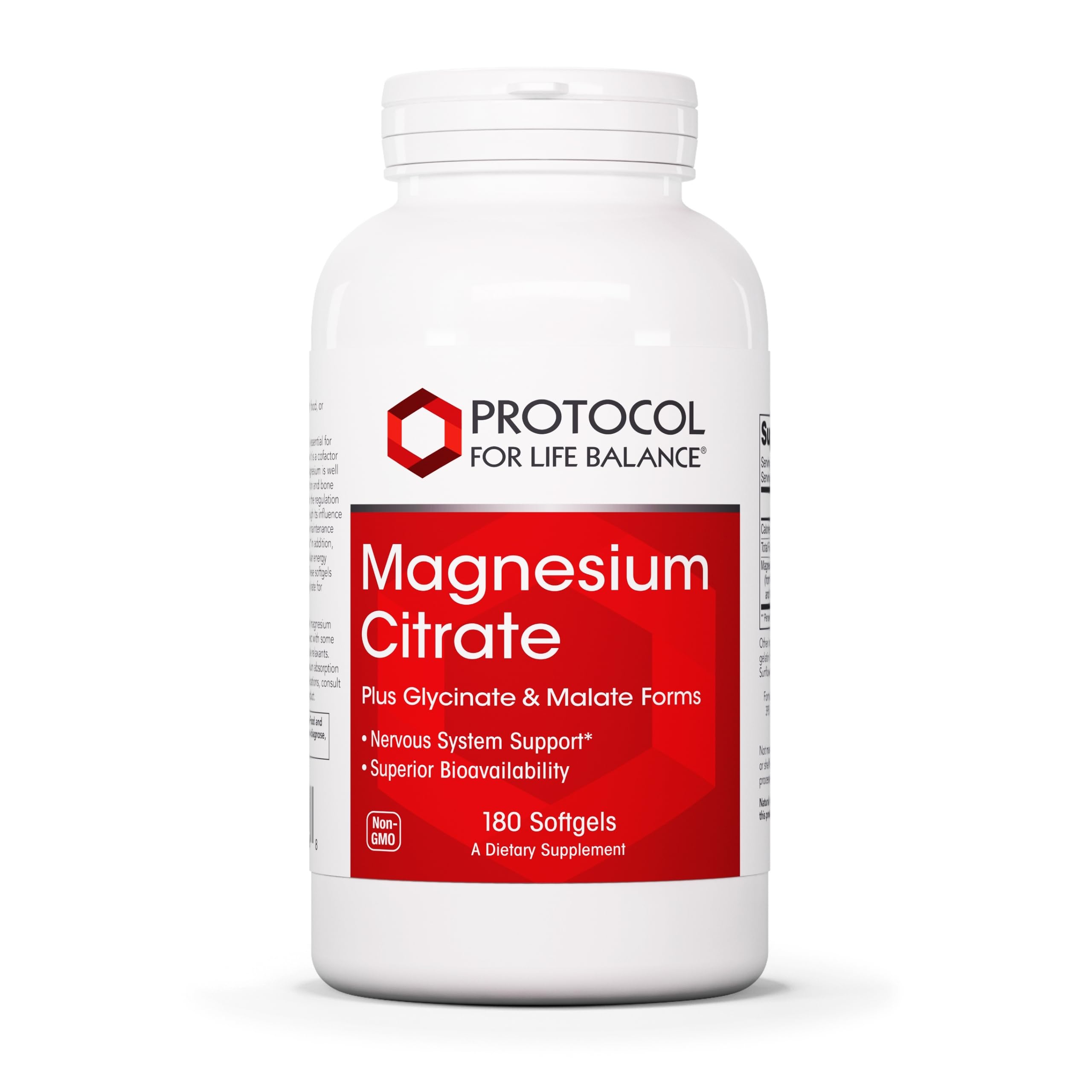 PROTOCOL FOR LIFE BALANCE botella magnesio citrato glicinato malato para apoyar la salud cardiovascular