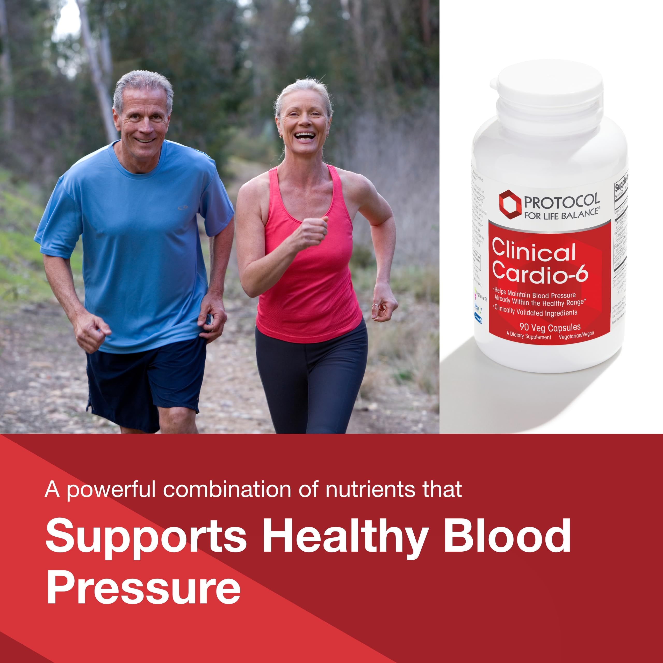Cardio6 de PROTOCOL FOR LIFE BALANCE: etiqueta frontal destacando ingredientes.