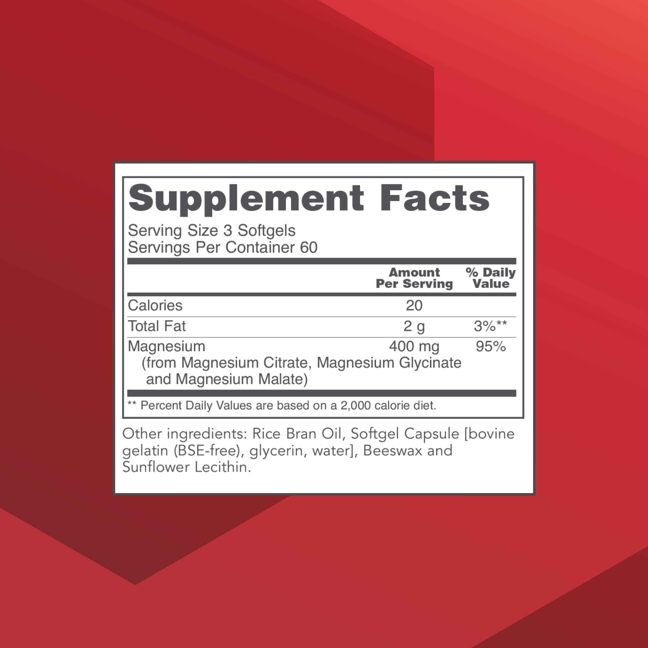 PROTOCOL FOR LIFE BALANCE dosis diaria 400 mg magnesio para mineralización ósea