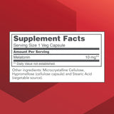 Envase de melatonina de PROTOCOL FOR LIFE BALANCE con 10 mg por cápsula.