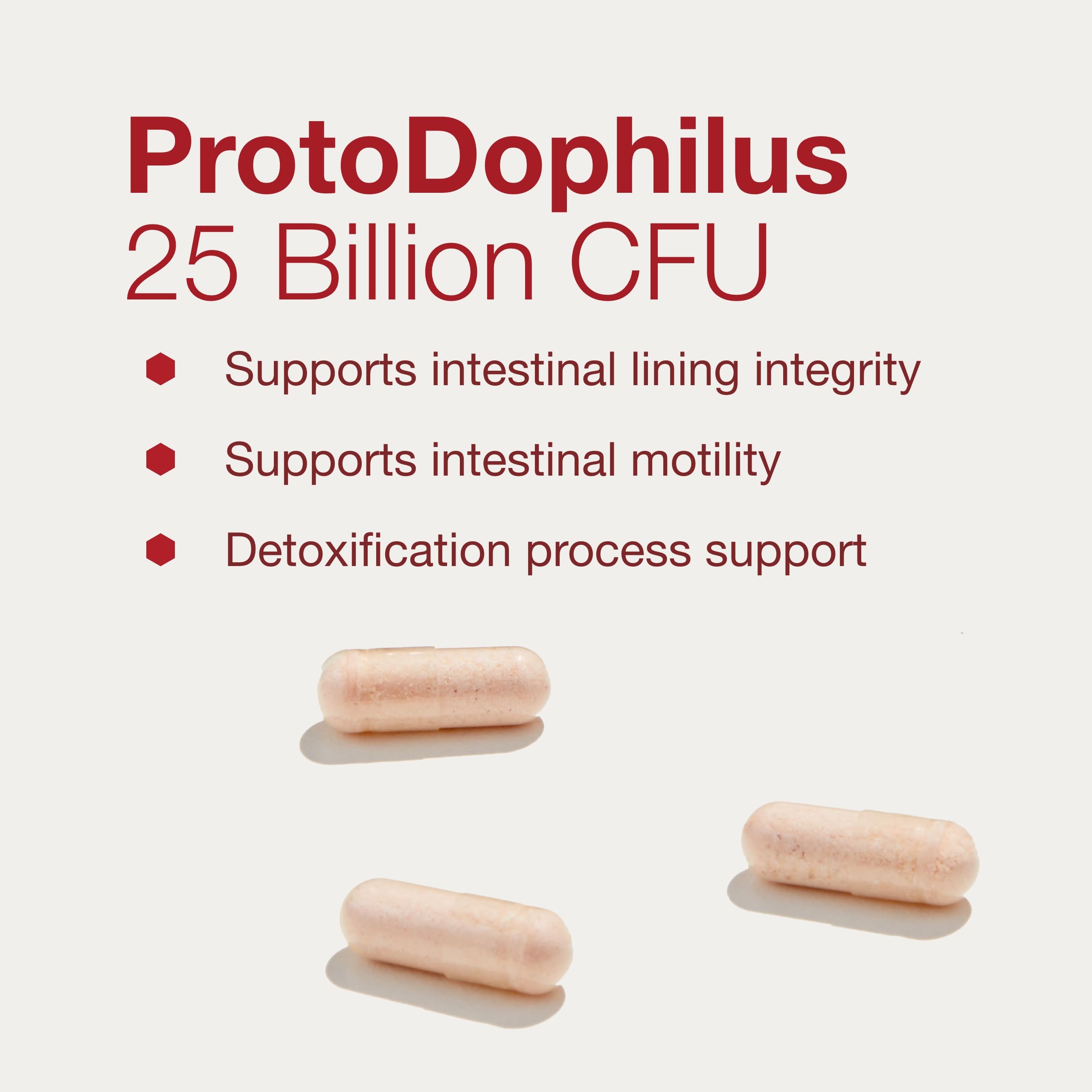Proto Dophilus caja, empaque claro para comprar con información.