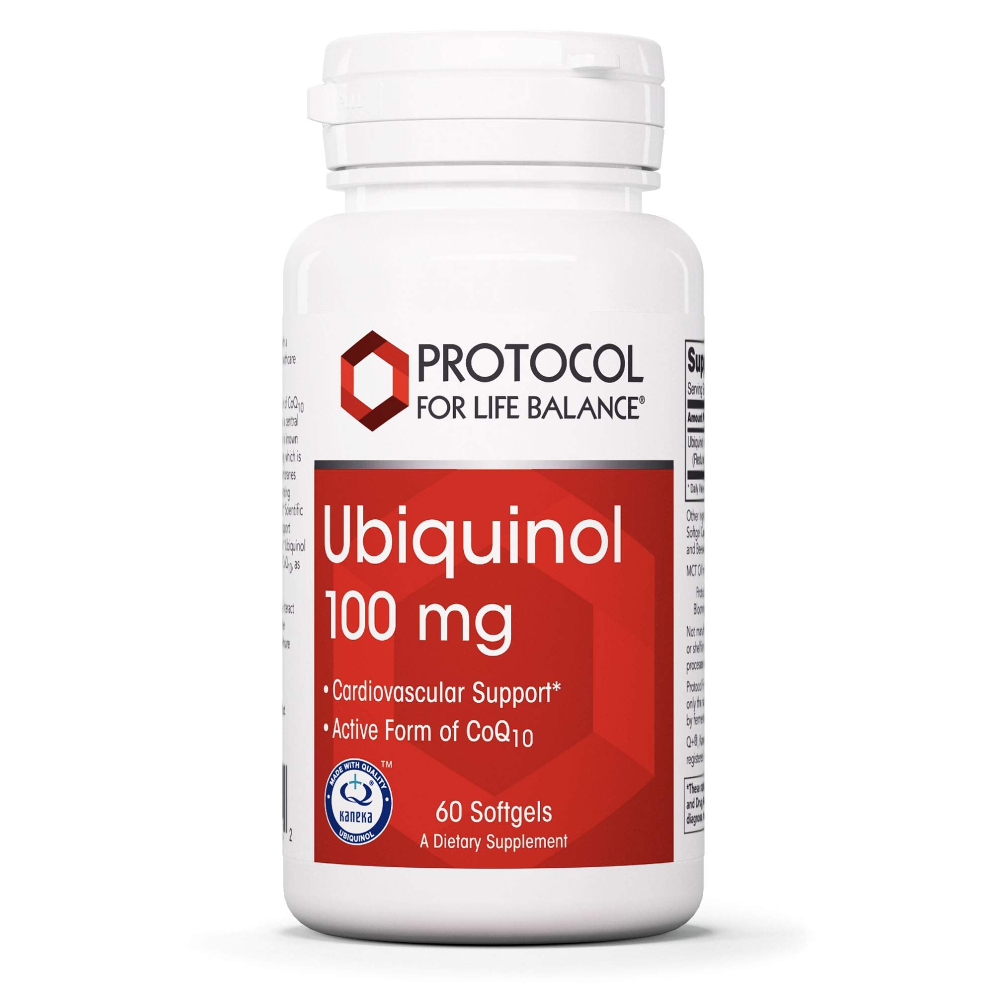 Protocolo Vida Balance ubiquinol 100 mg en botella, energía diaria para la jornada