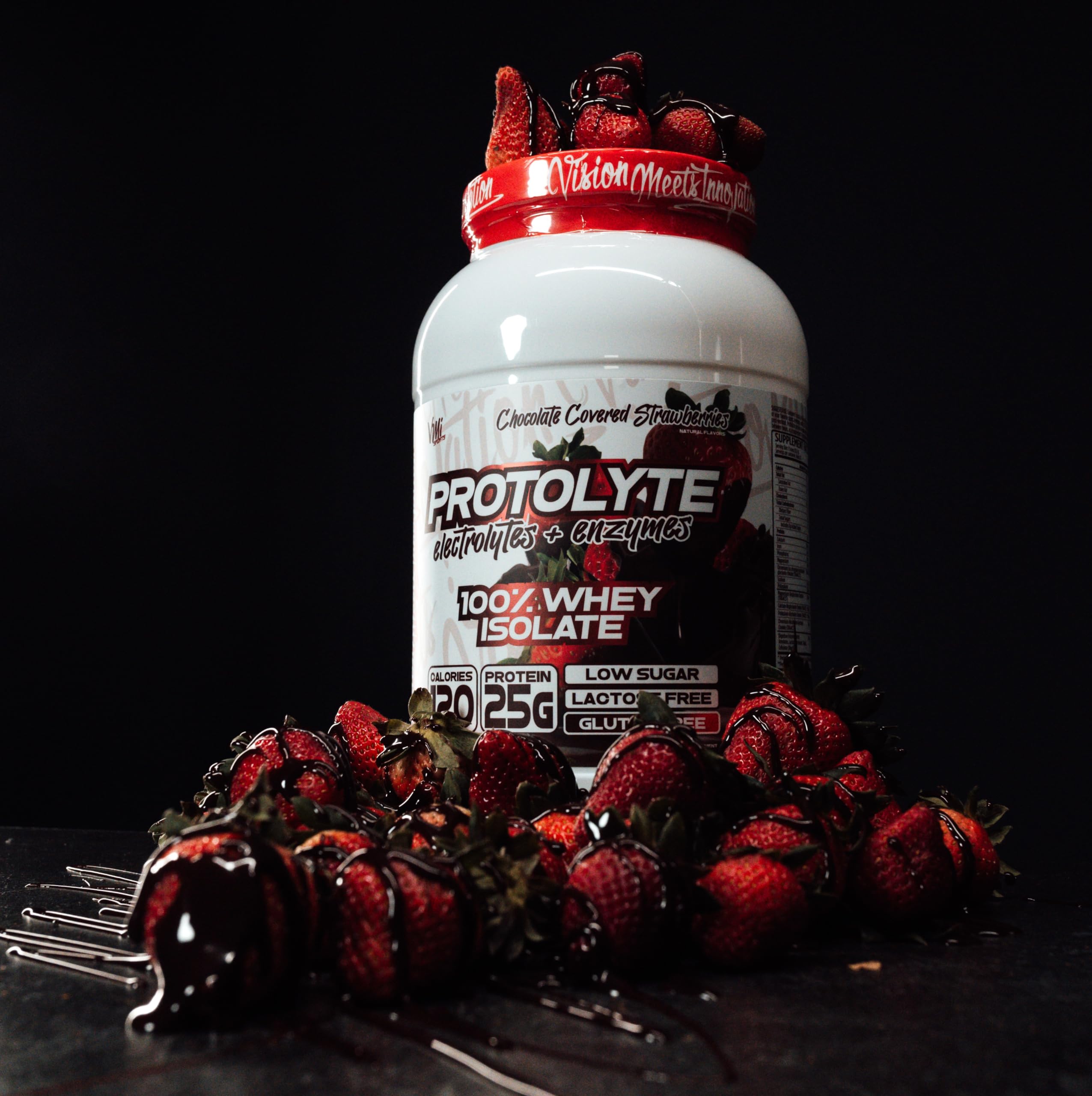 Sabores fresa con chocolate: Protolyte ofrece sabor agradable y uso diario.