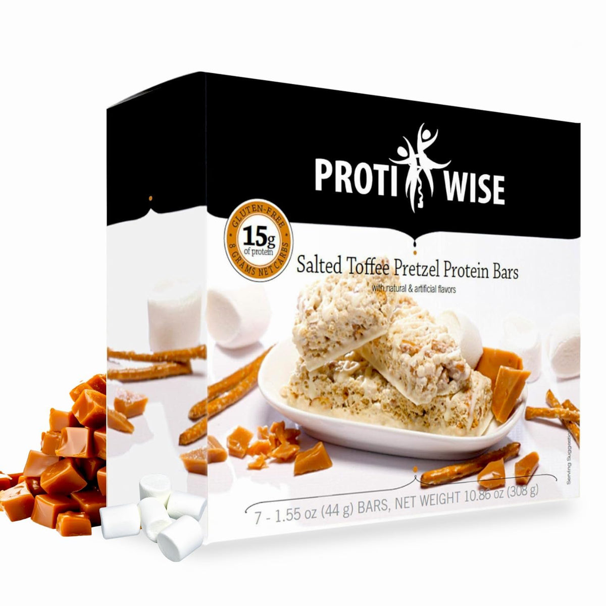ProtiWise barra proteína 15g, ideal para recuperación muscular tras entrenamiento.