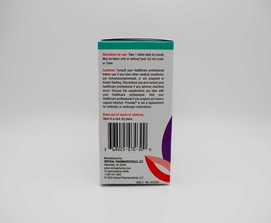 Provella: tableta diaria para apoyo digestivo y equilibrio vaginal.