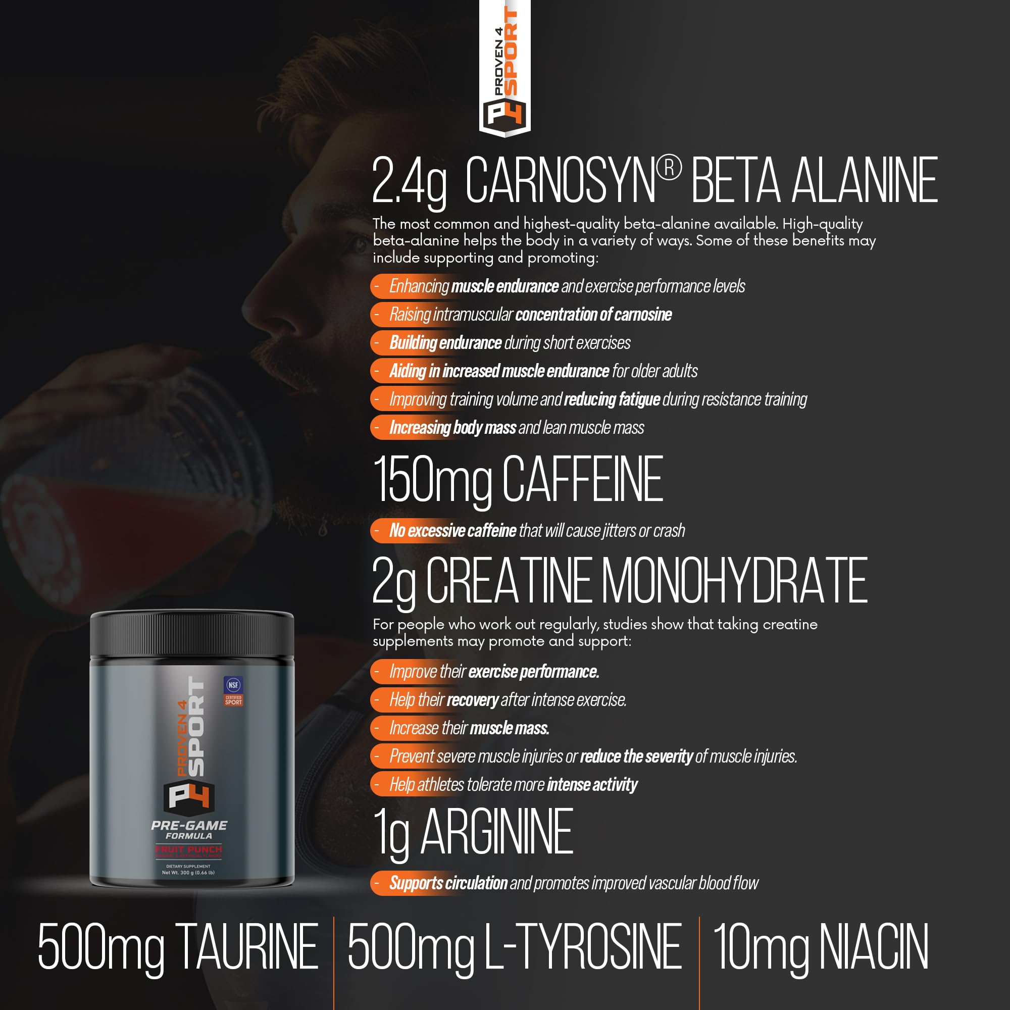 Proven4 Sabor Fruta Punch, mezcla rápida durante el entrenamiento.