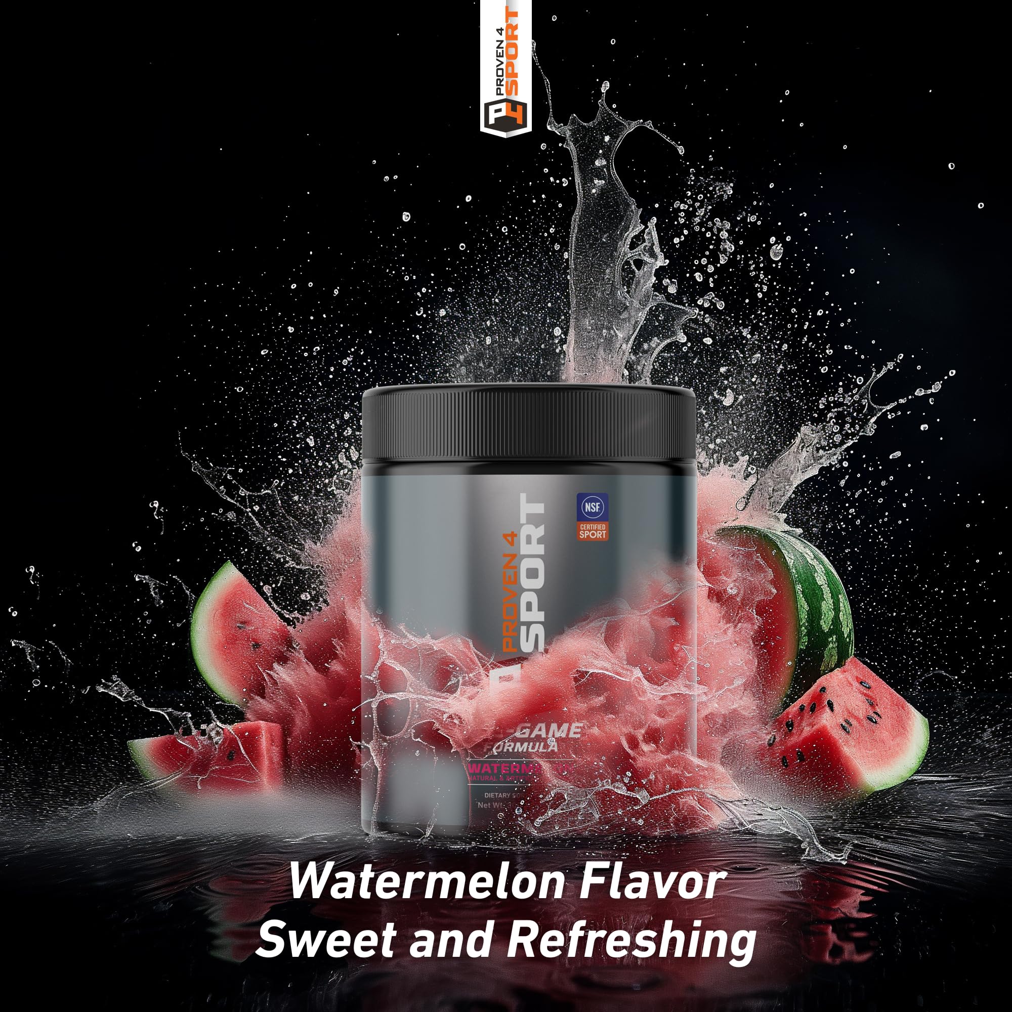 Proven4 Sport Pre Entrenamiento textura polvo en primer plano.