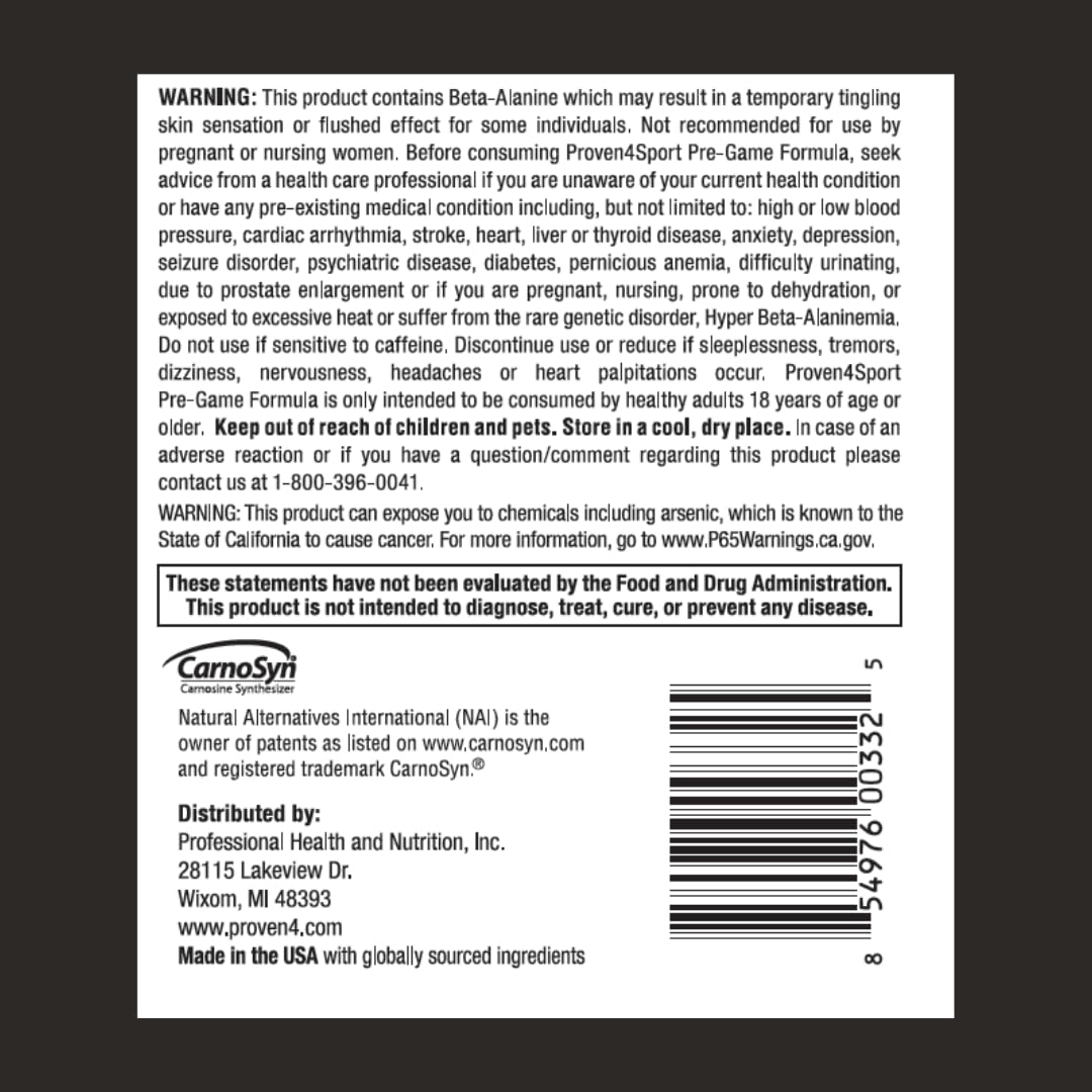 Proven4 Sport Pre Entrenamiento verter en vaso demuestra mezcla rápida y limpia.