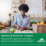 Cápsulas dentro del frasco de PROVITA Berberine TPGS para una ingesta conveniente.