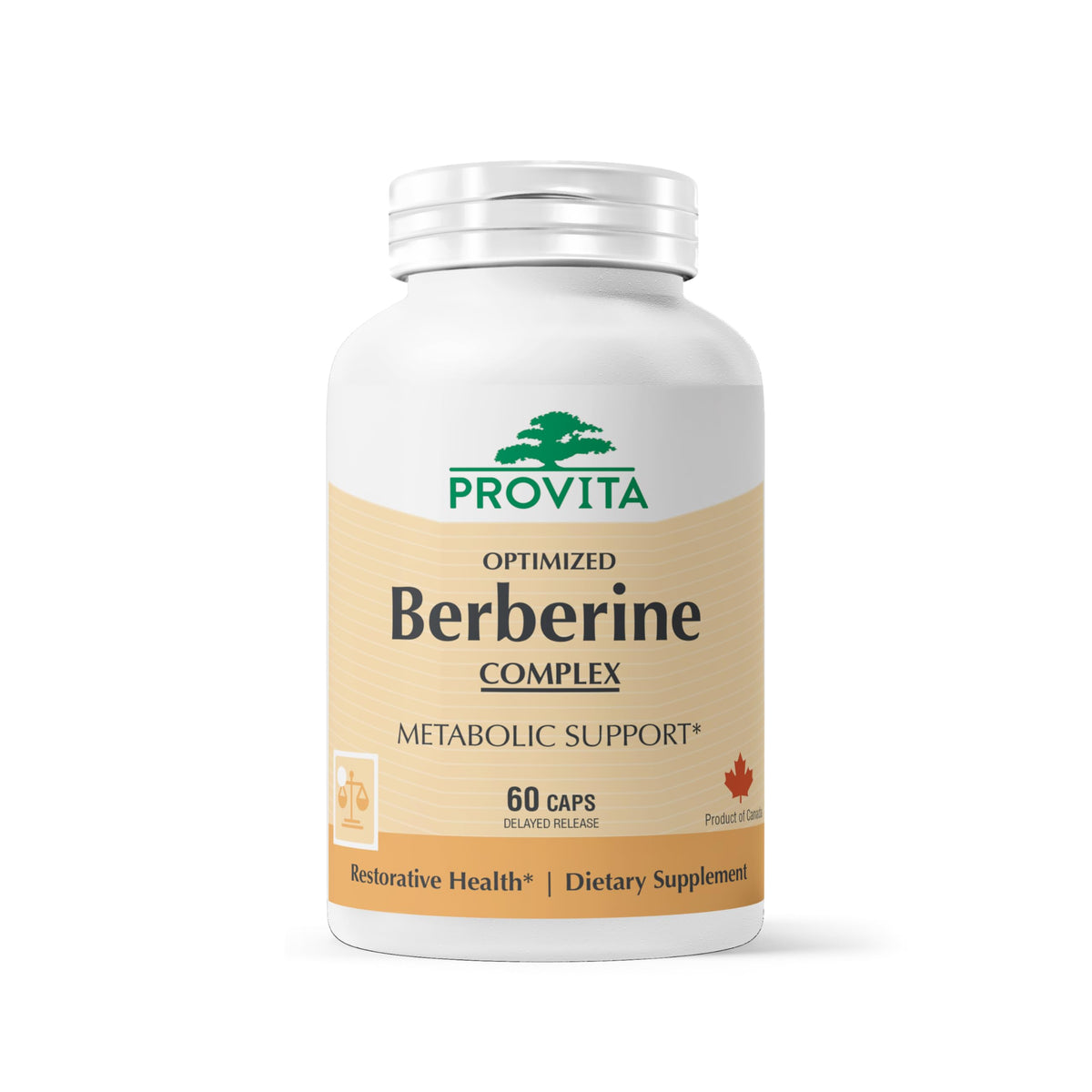 PROVITA Berberine TPGS: cápsulas de liberación retardada para uso diario.