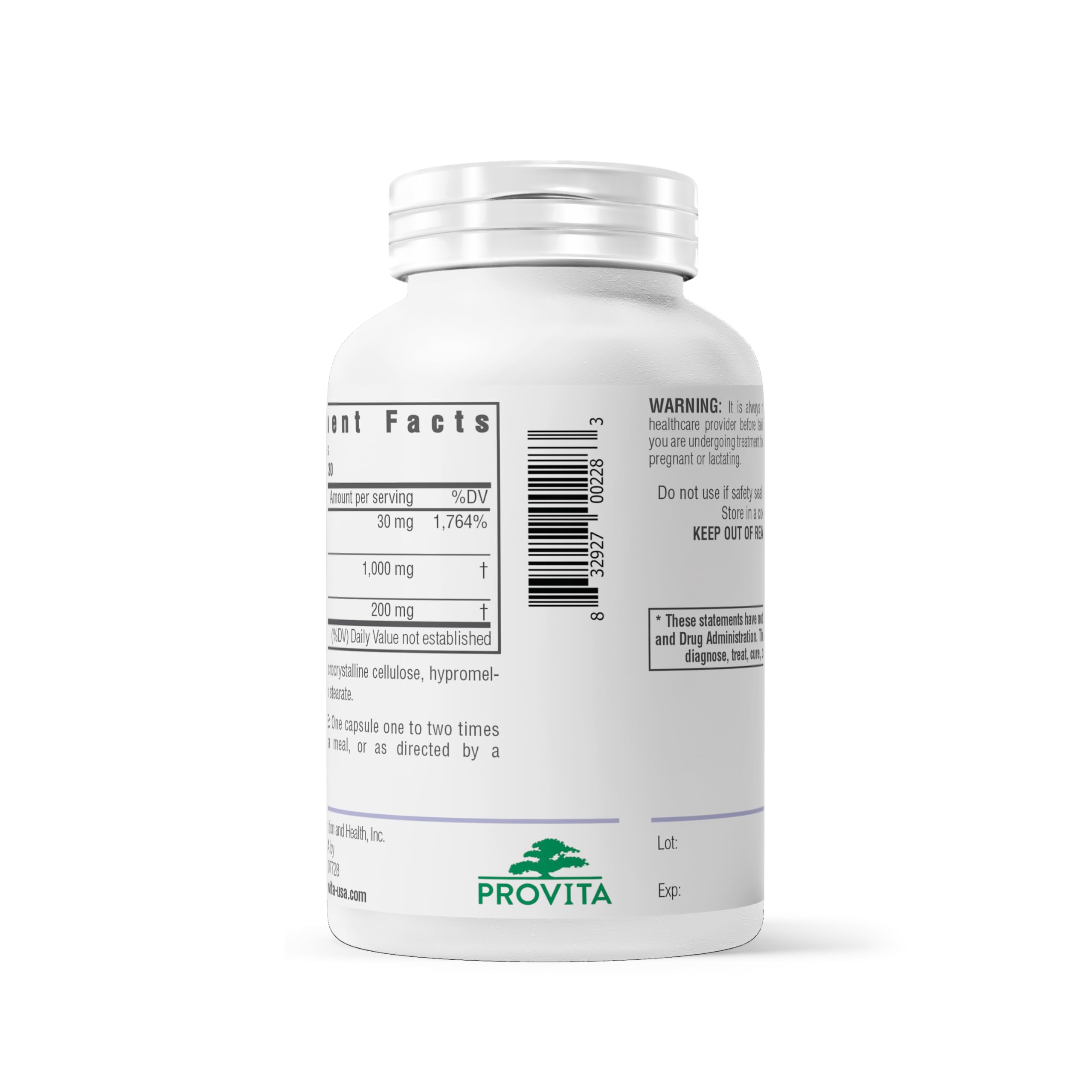 Provita GABA Complejo: envase vegano que enfatiza opciones limpias.