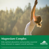 Provita Magnesium Complex, etiqueta, presenta formas combinadas de magnesio.