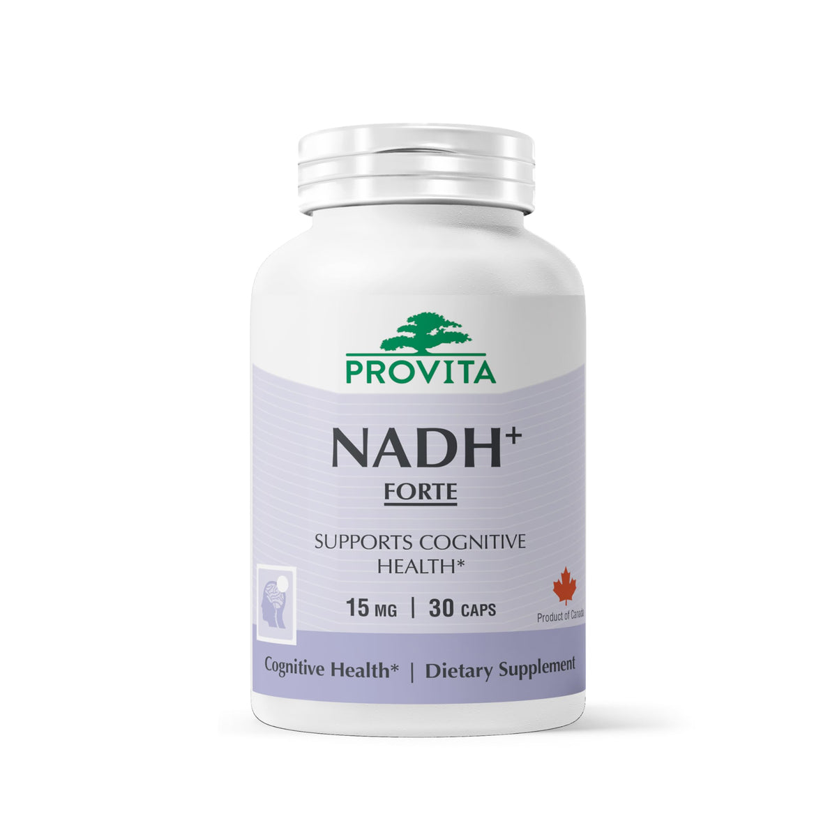 PROVITA NADH+ Forte, botella de cápsulas, aporta energía para el día