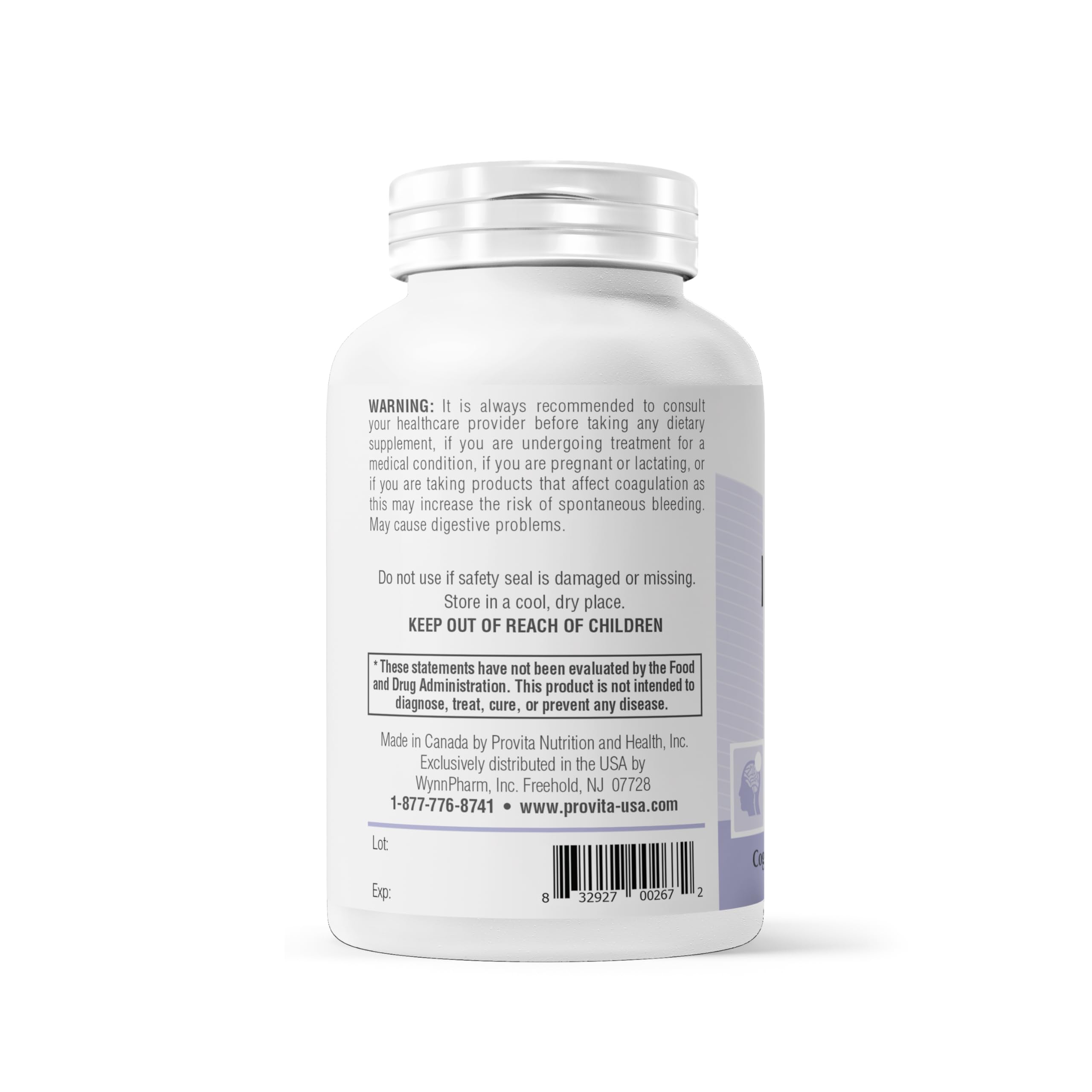 PROVITA Neuro Max™, envase ecológico y etiqueta limpia.