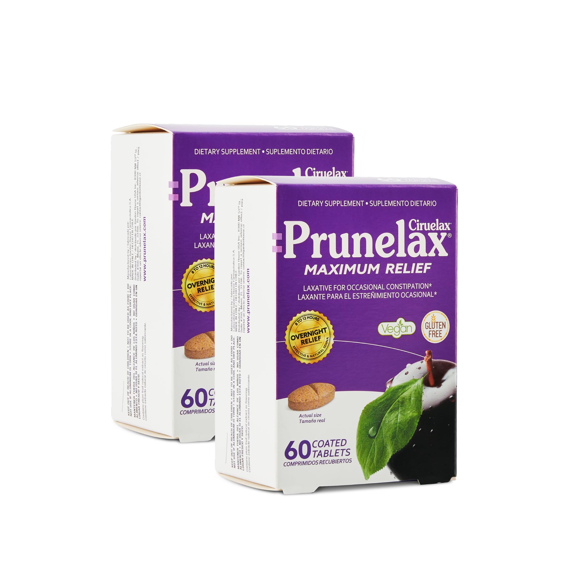 Prunelax tabletas fortaleza extra en botella uso ocasional
