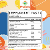 Cápsulas blandas de Prunucis 2400 mg para una dosis conveniente.