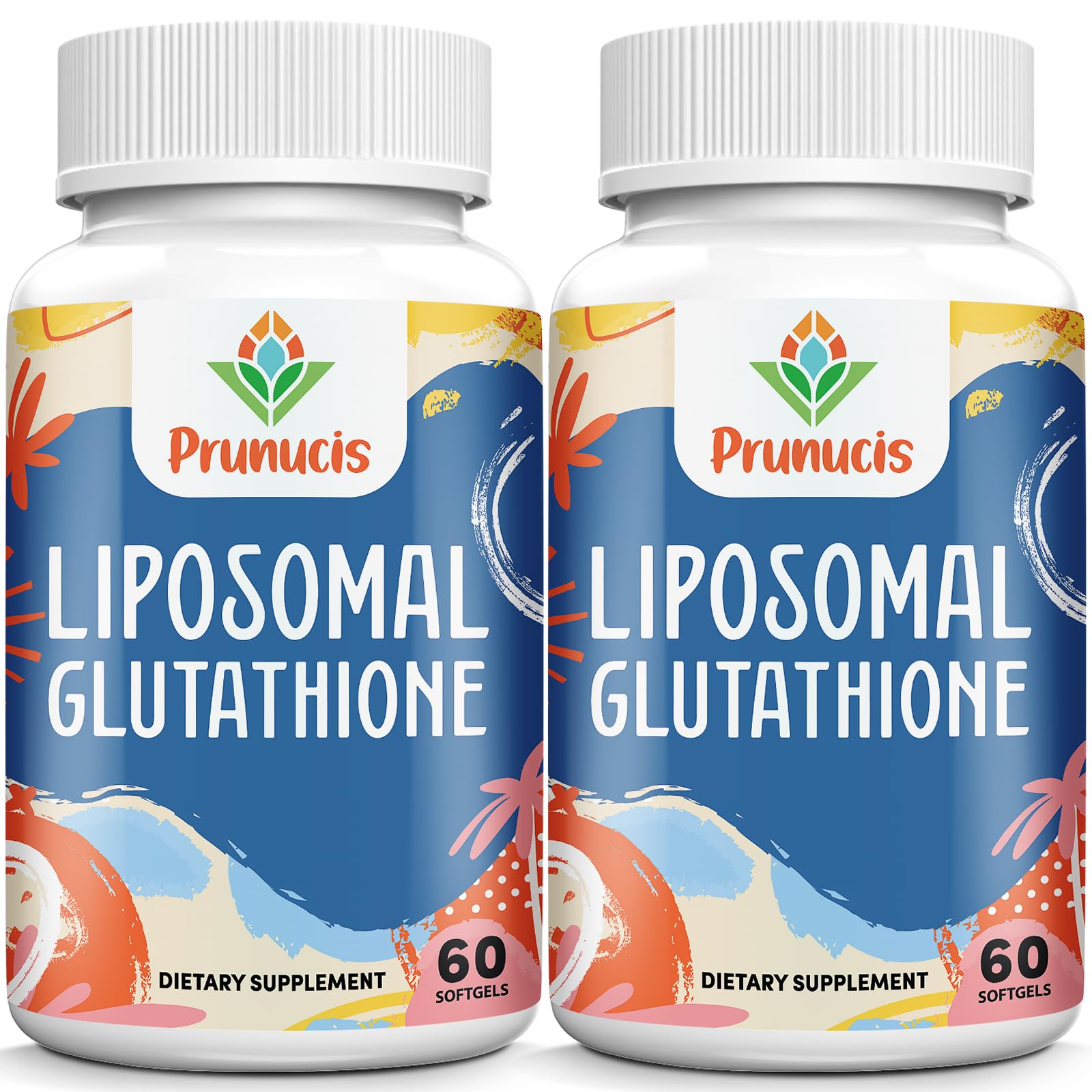 Prunucis glutatión liposomal en botella, soporte antioxidante para uso diario.