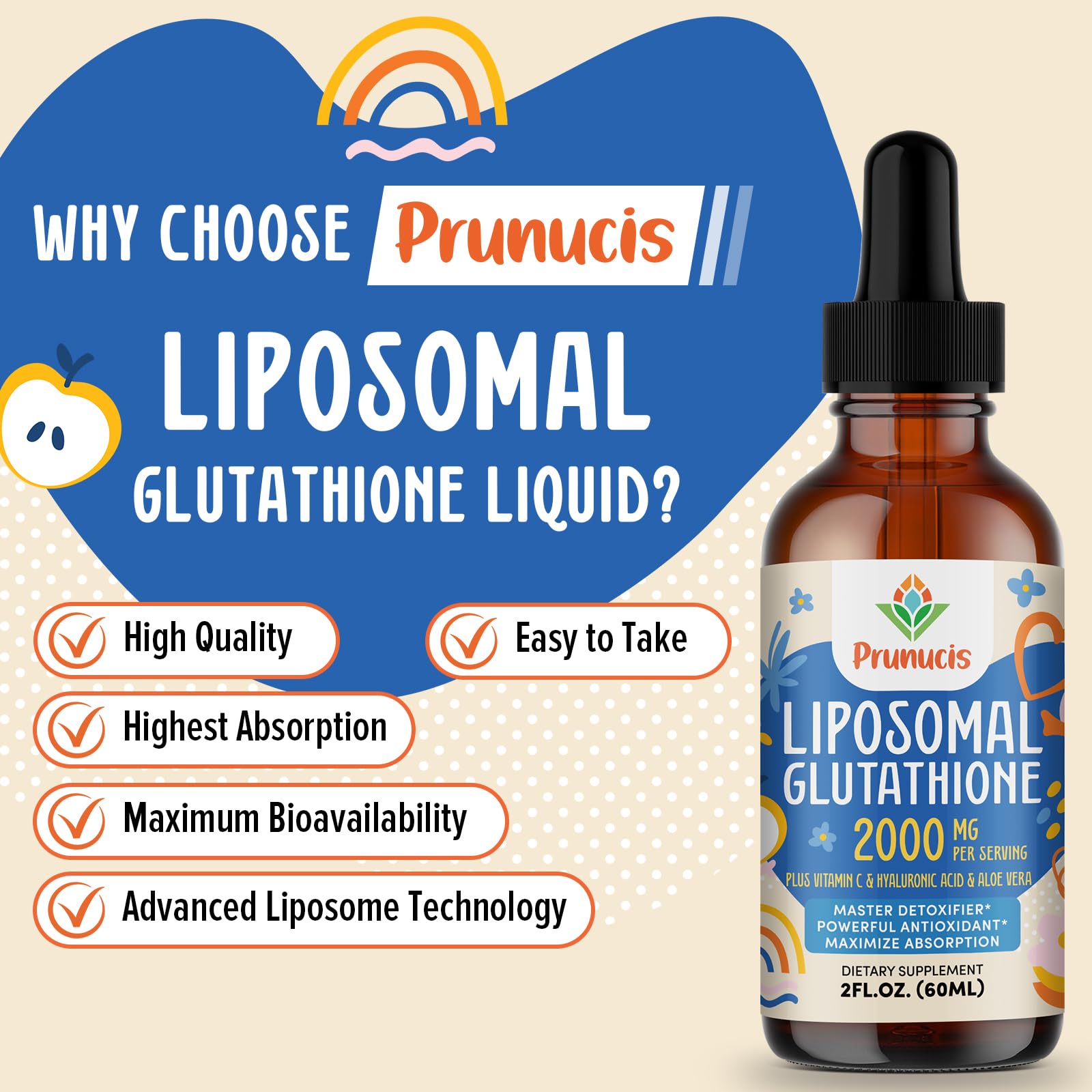 Textura clara del líquido liposomal, listo para mezclar en bebidas.
