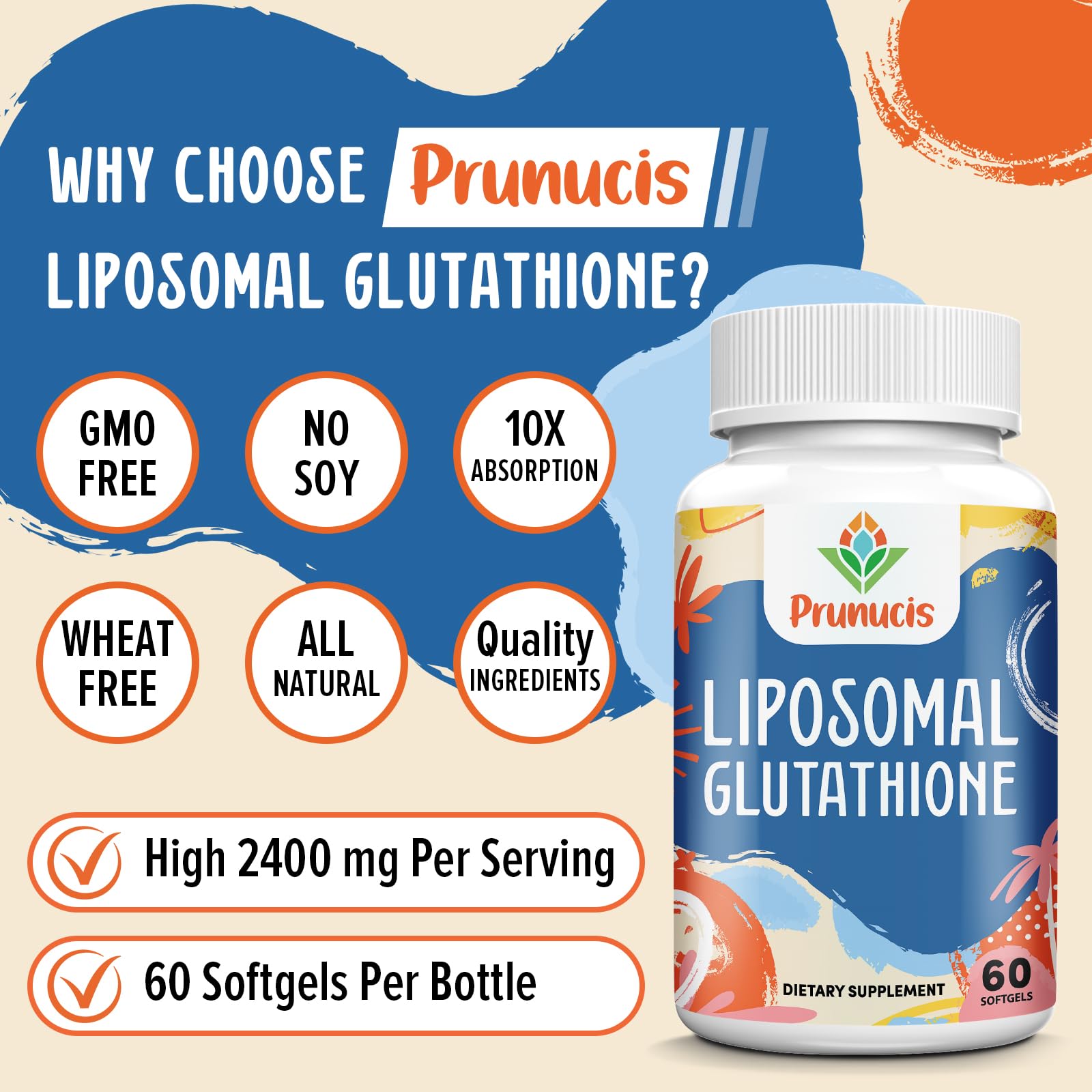 Tecnología liposomal avanzada de Prunucis para mejor absorción celular.