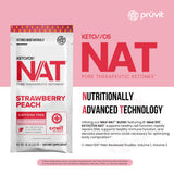 PRÜVIT OS NAT Strawberry Peach, empaque de 20 sobres para llevar contigo.