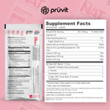 PRÜVIT OS NAT Strawberry Peach, vaso con agua, sabor frutal refrescante.