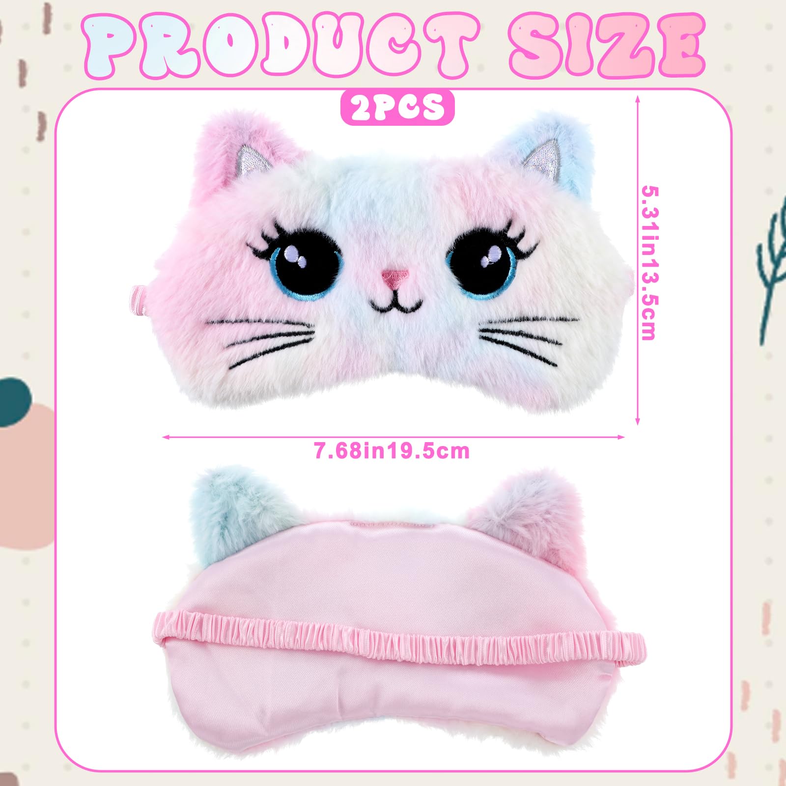 Mascarilla de Psyqtsuary con koala de peluche, suave para viajes nocturnos.