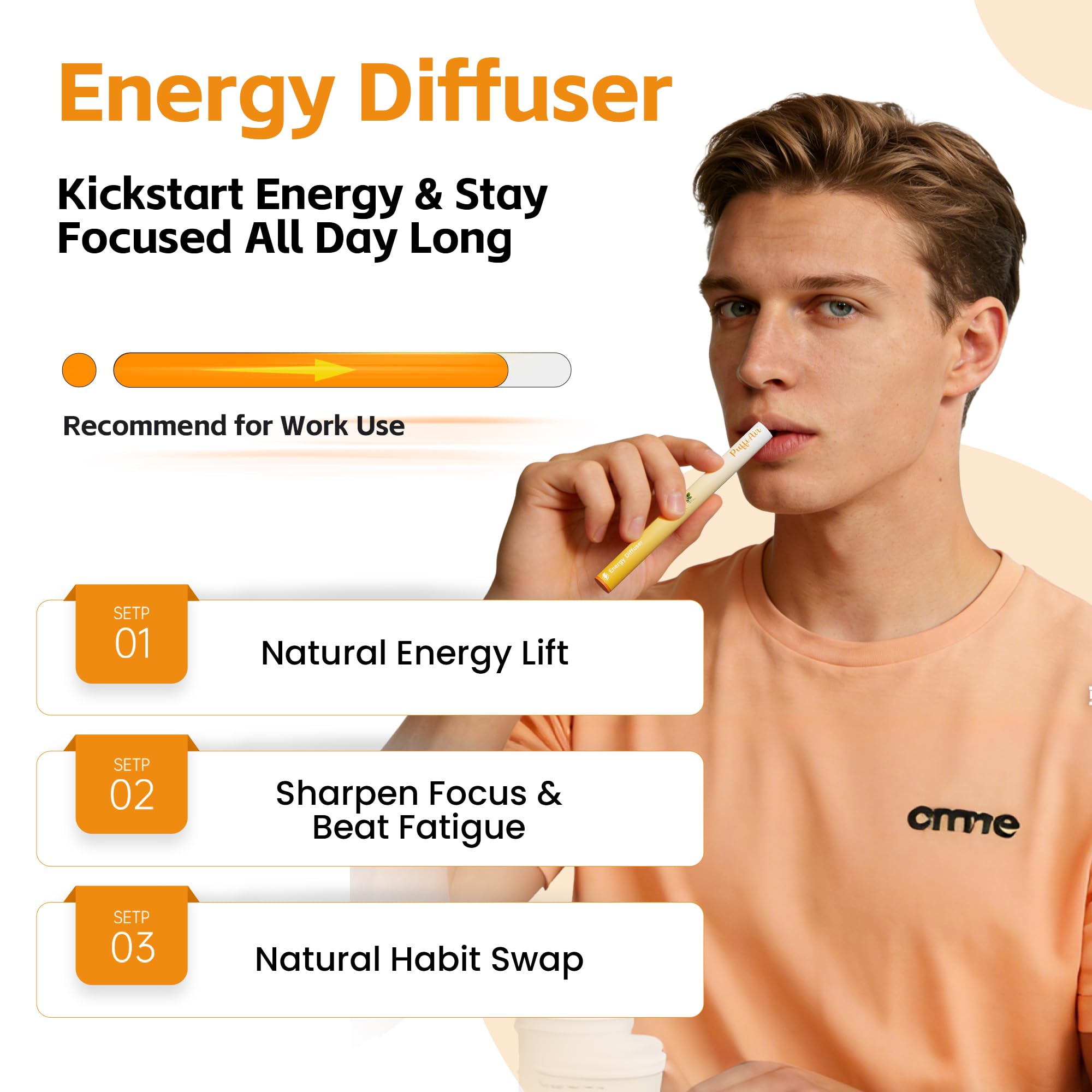 PUFFIAIR detox-difusor herbal en uso diario para bienestar suave.