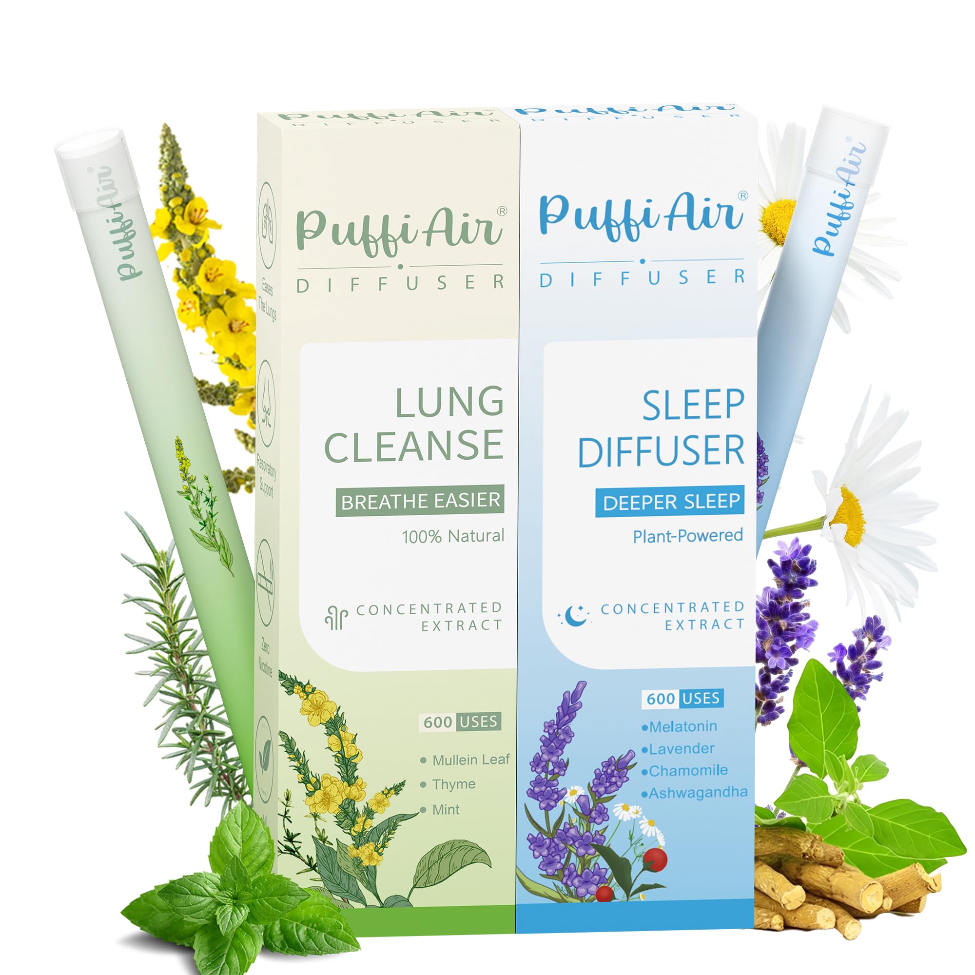 PUFFIAIR difusor herbal día y noche para bienestar sensorial