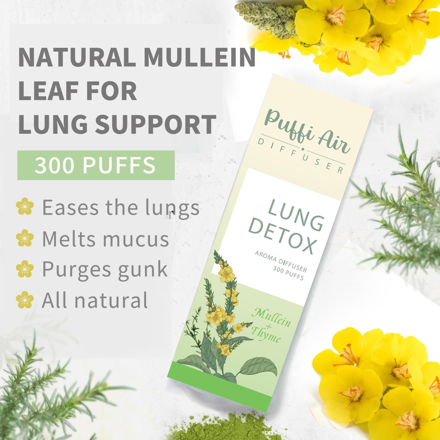 PUFFIAIR difusor-pen-extractos herbales muestra mezcla natural