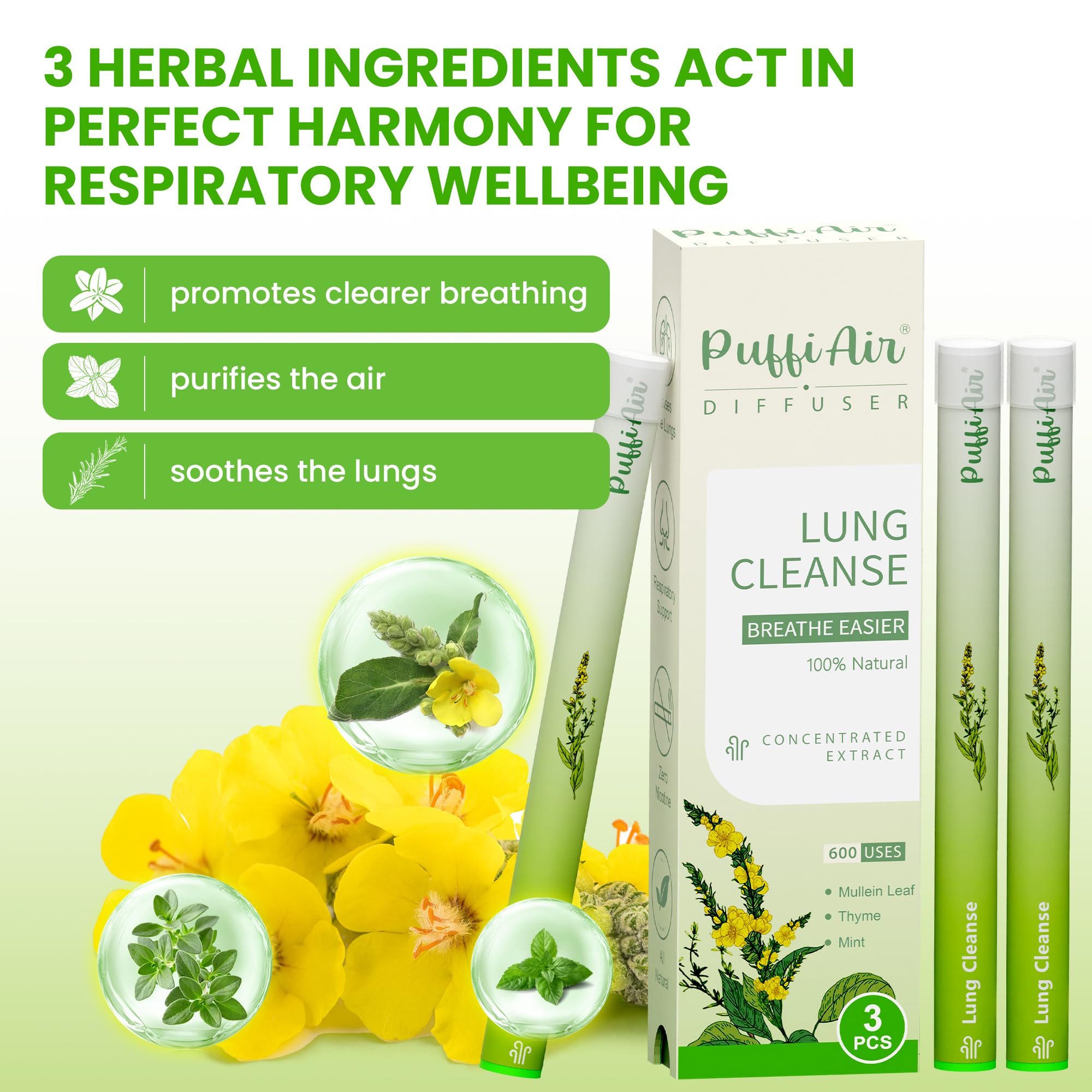 PUFFIAIR pluma-difusor herbal para uso lento y consciente