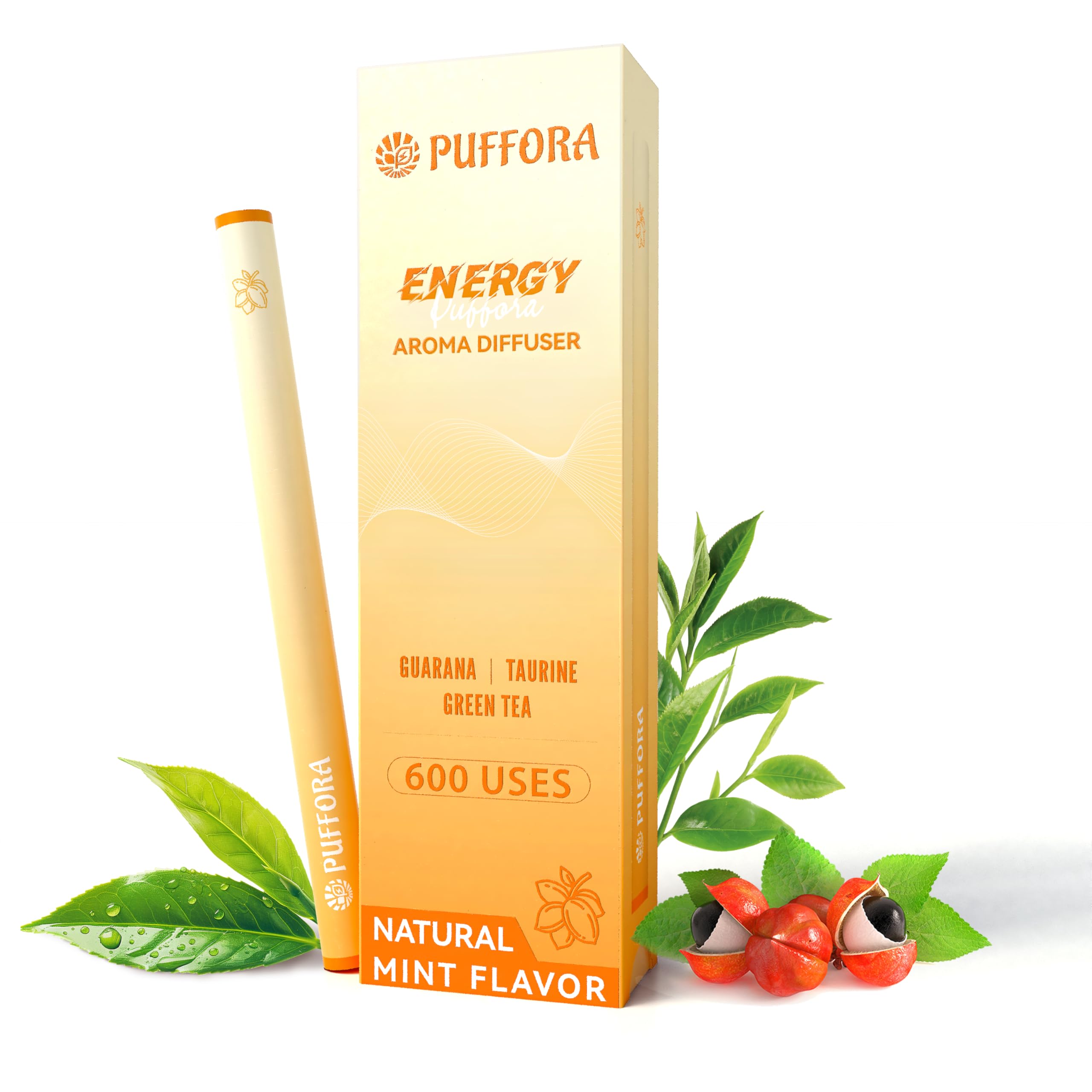 Puffora difusor de energía con guaraná para energía sostenida durante la jornada