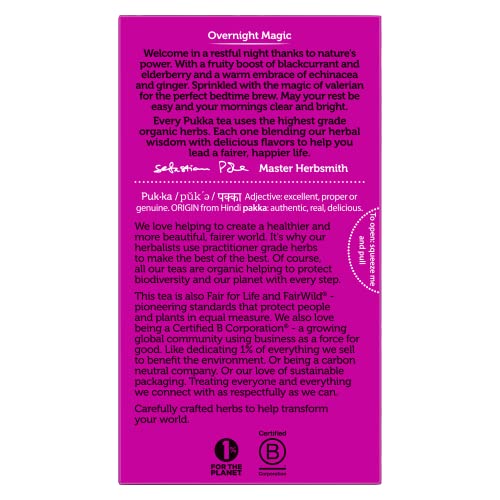 Pukka Night Time Berry: empaque compostable para una experiencia responsable