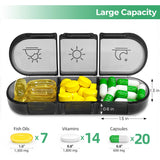 PULIV Estuche de pastillas durable sin BPA para uso diario seguro.