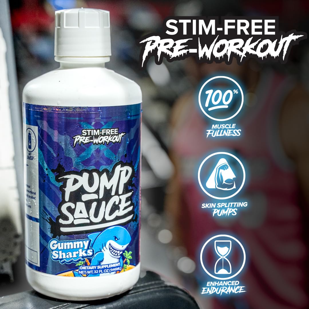 Pump Sauce preentrenamiento sin cafeína, ideal para combinar con otros productos.