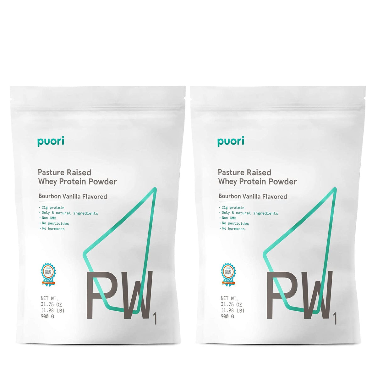 Puori PW1 Proteína de Suero, polvo de vainilla bourbon en lata, ideal para recuperación.