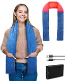 Bufanda eléctrica Pupdumm para cuello azul, confort cálido para días fríos.