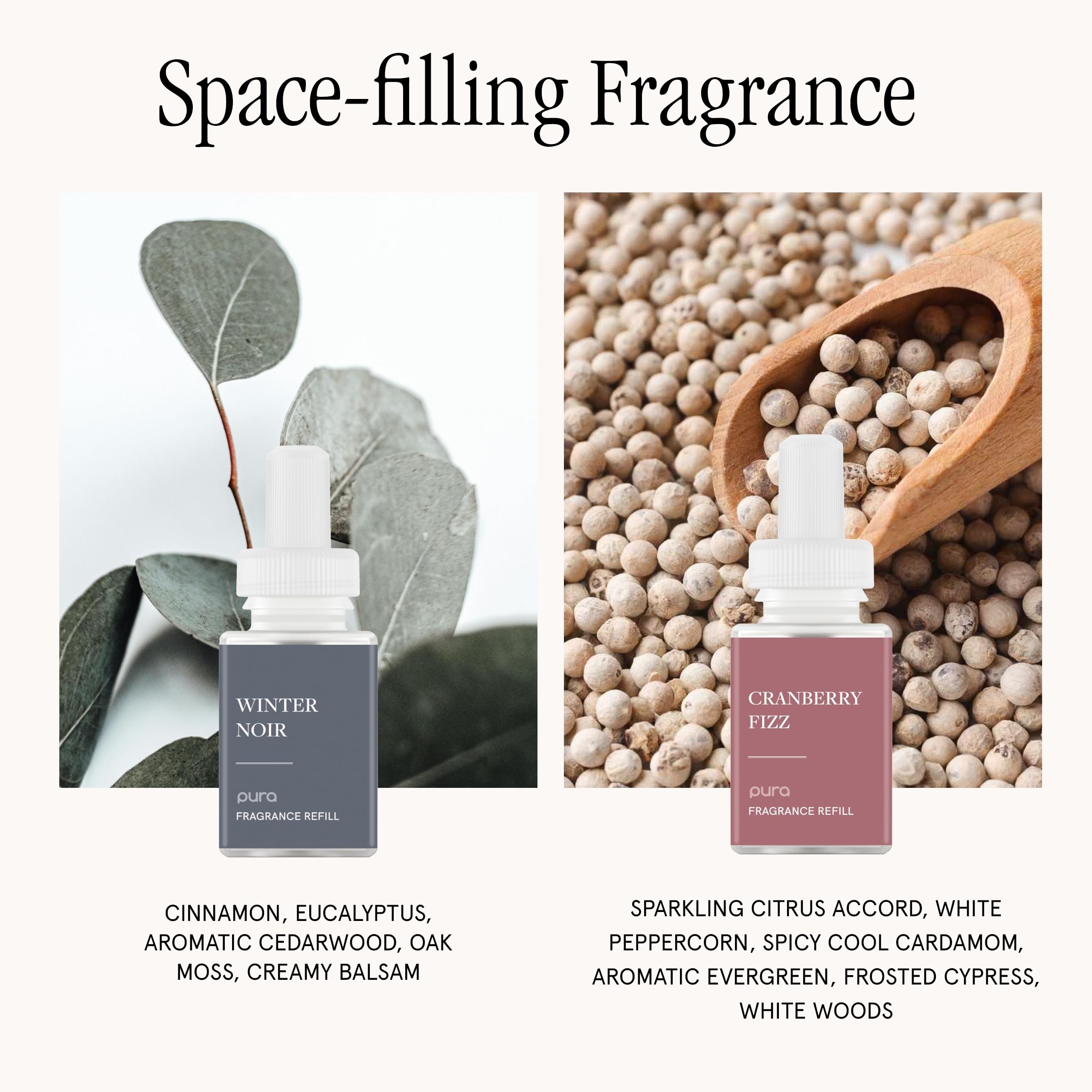 Pura 4 difusor con fragancias Cranberry Fizz para sala fresca.
