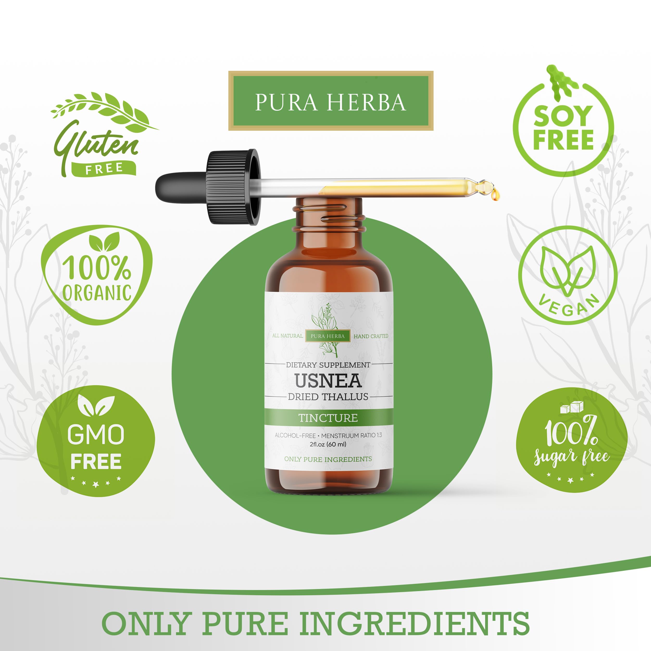 Pura Herba Usnea – fórmula sin alcohol para personas sensibles