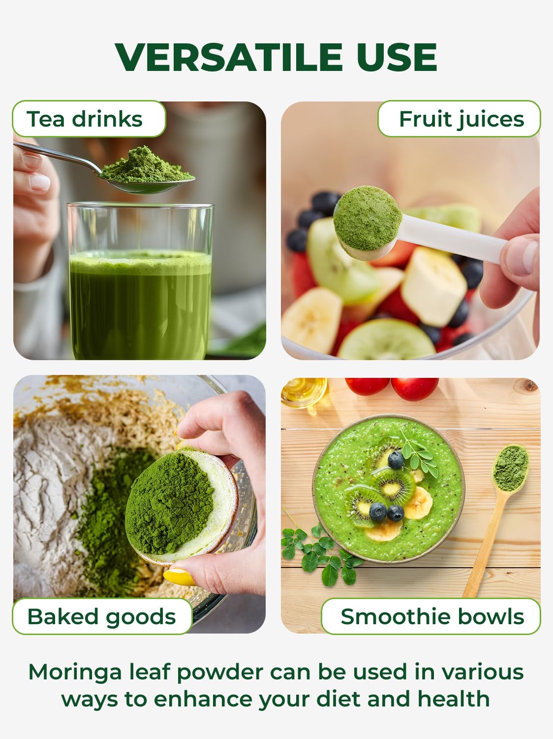 PURA VIDA MORINGA: etiqueta orgánica y origen único