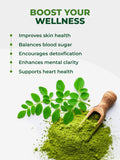 PURA VIDA MORINGA: contiene 92 nutrientes y 18 aminoácidos.