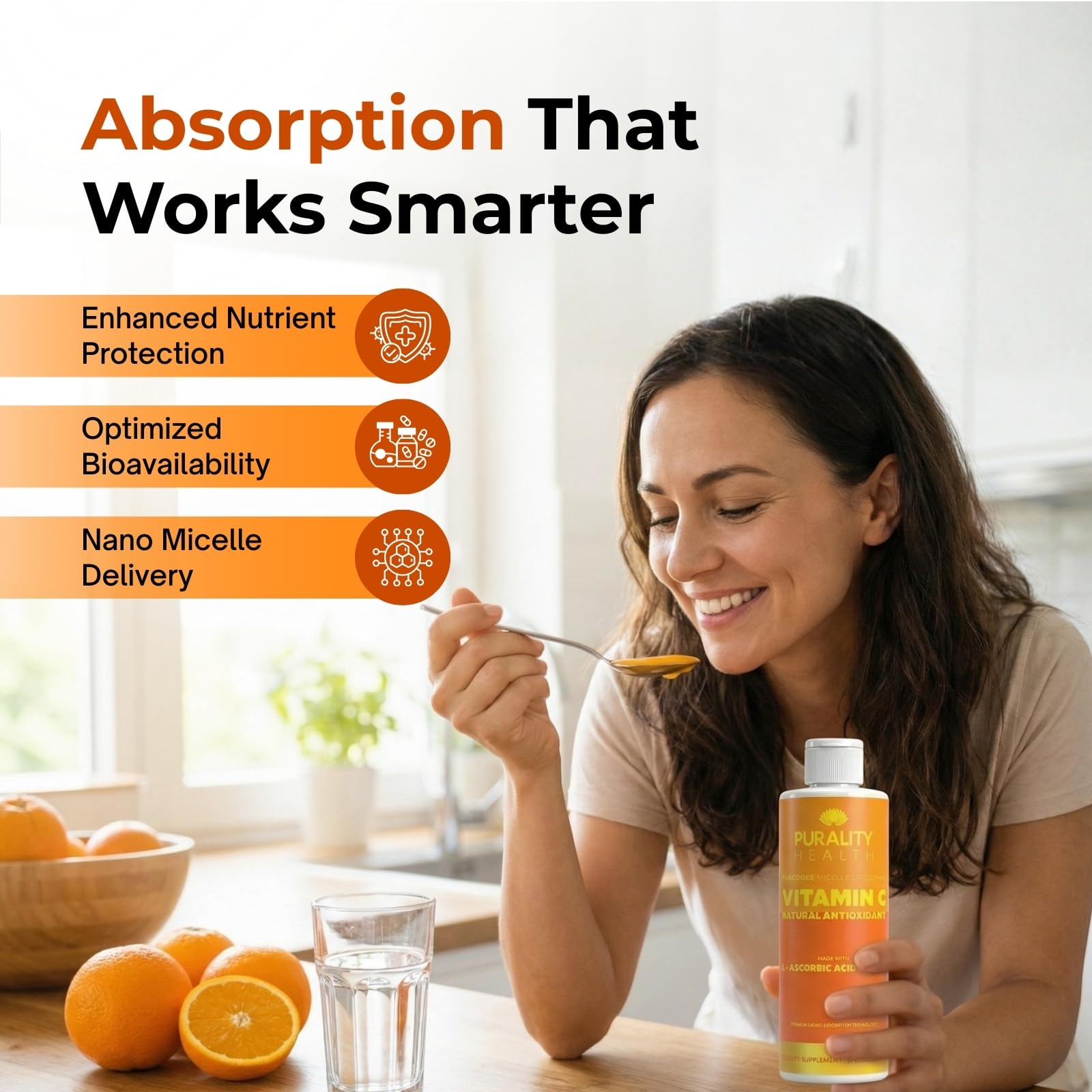 Vitamina C con vitamina E de PURALITY HEALTH para antioxidantes complementarios.