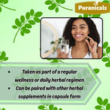 Envase compacto de Puranicals Moringa Premium para viajar.